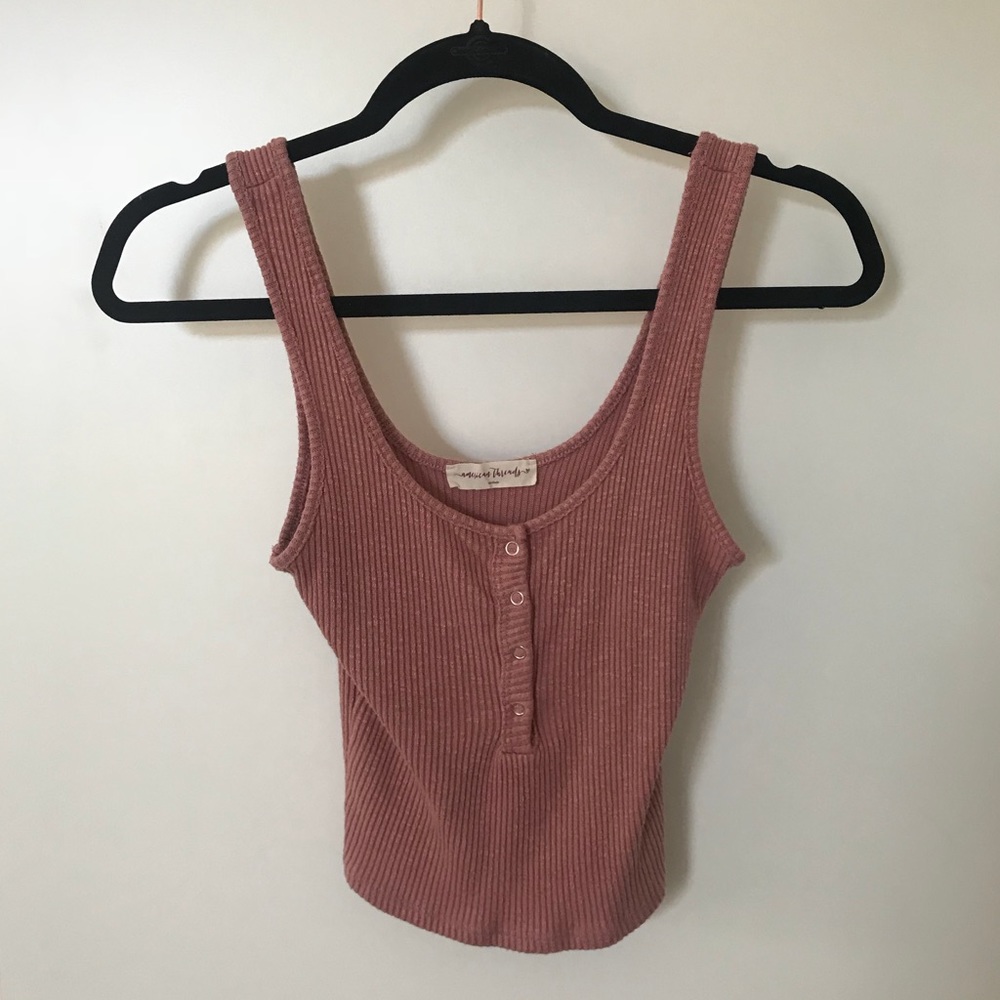 American threads light pink crop top